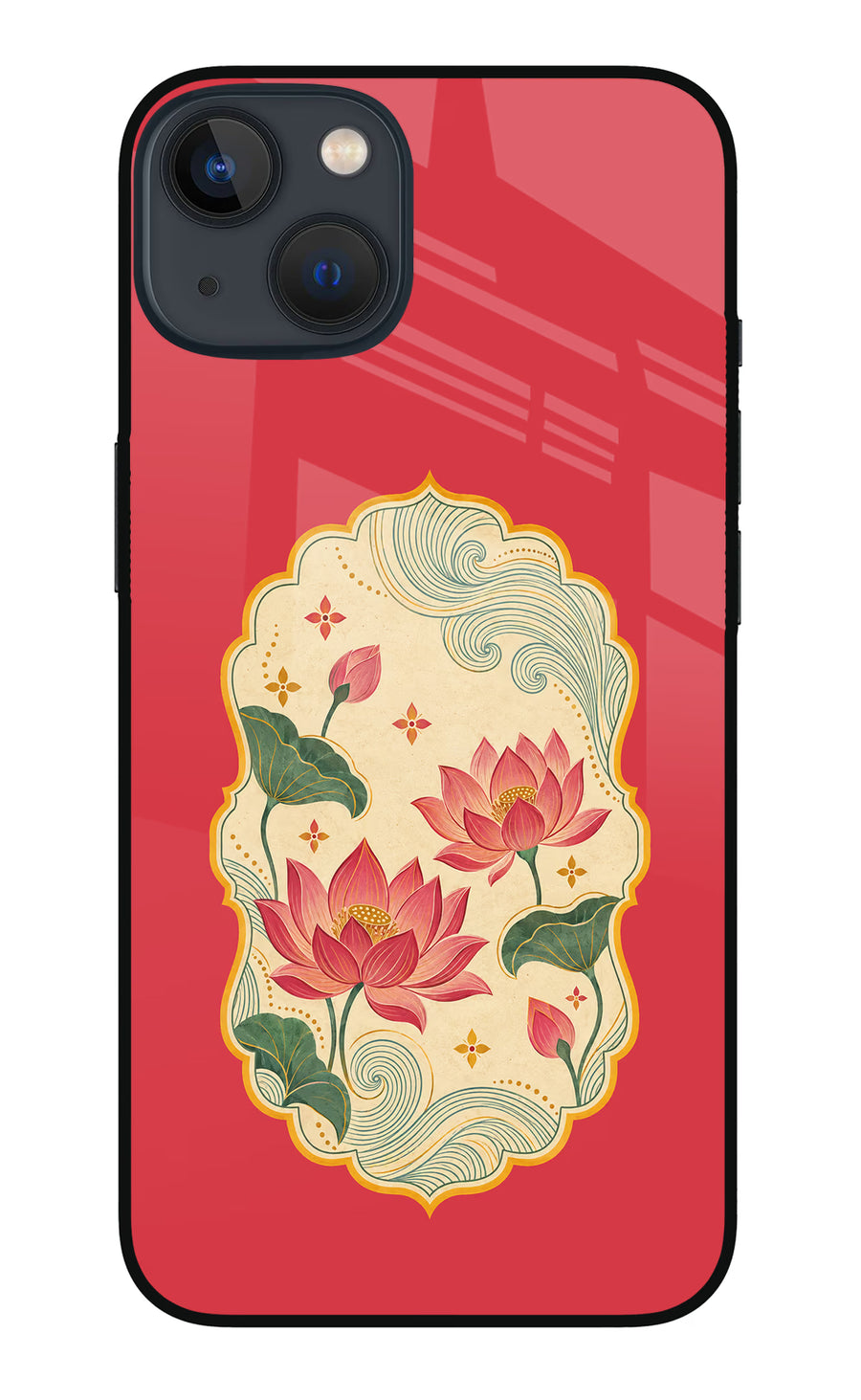 Pink Lotus iPhone 13 Mini Back Cover, Metal case