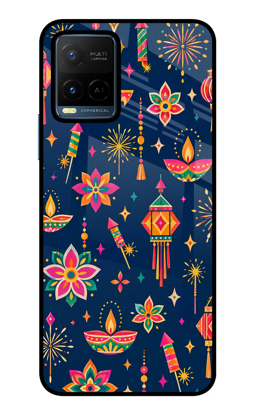 Festive Pop Vivo Y21/Y21s/Y33s Back Cover, Metal case