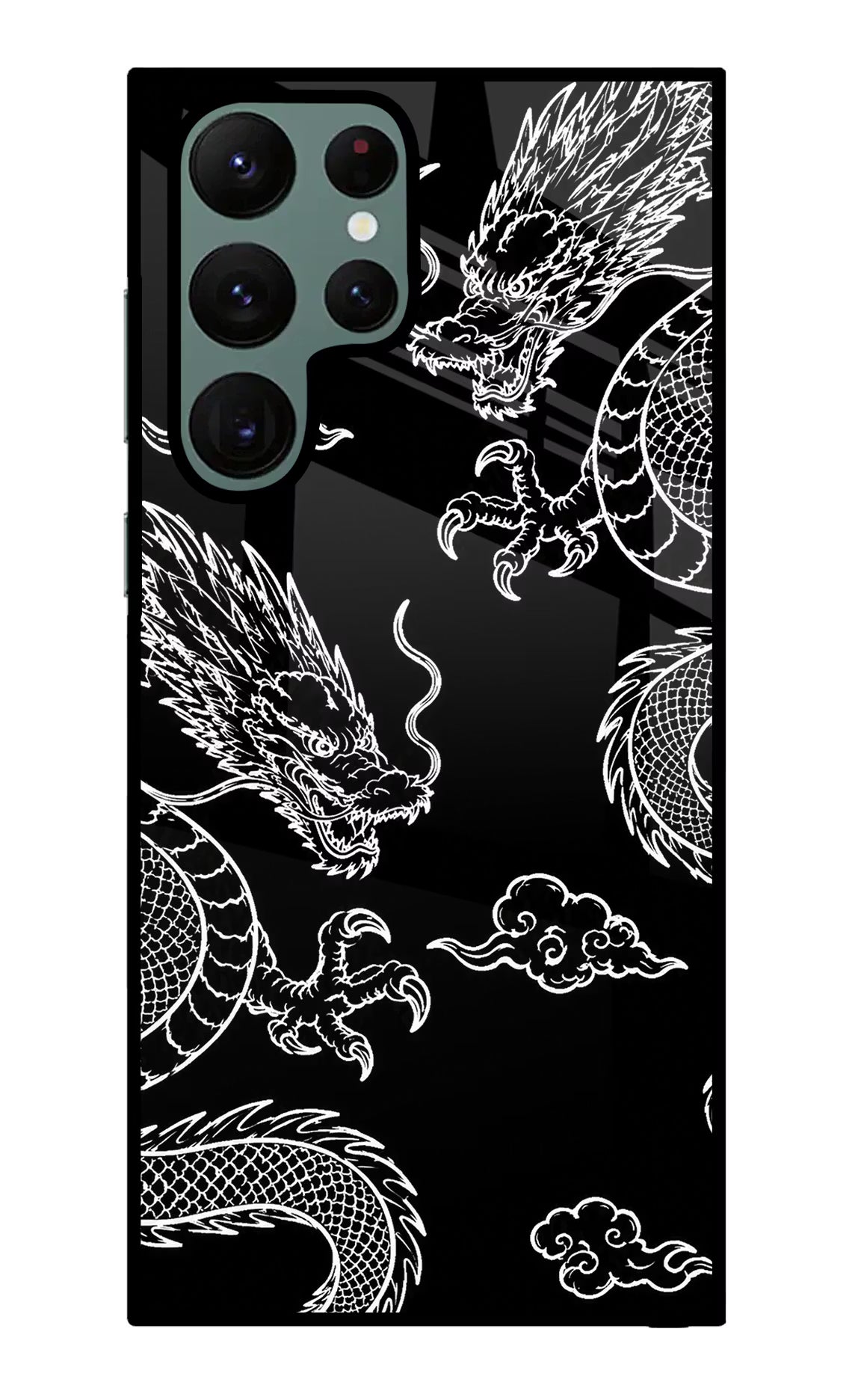 Twin Dragons Samsung S22 Ultra Metal Case Back Cover by Casekaro