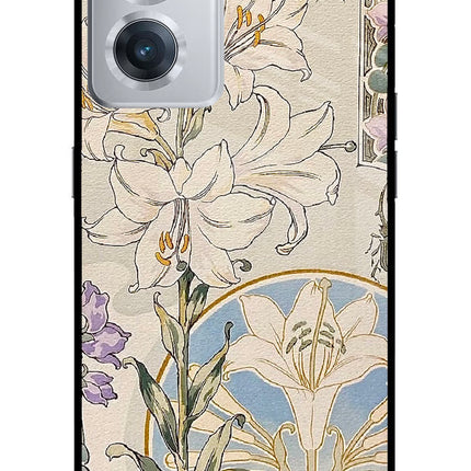 White Lily OnePlus Nord CE 2 5G Metal Case Back Cover by Casekaro