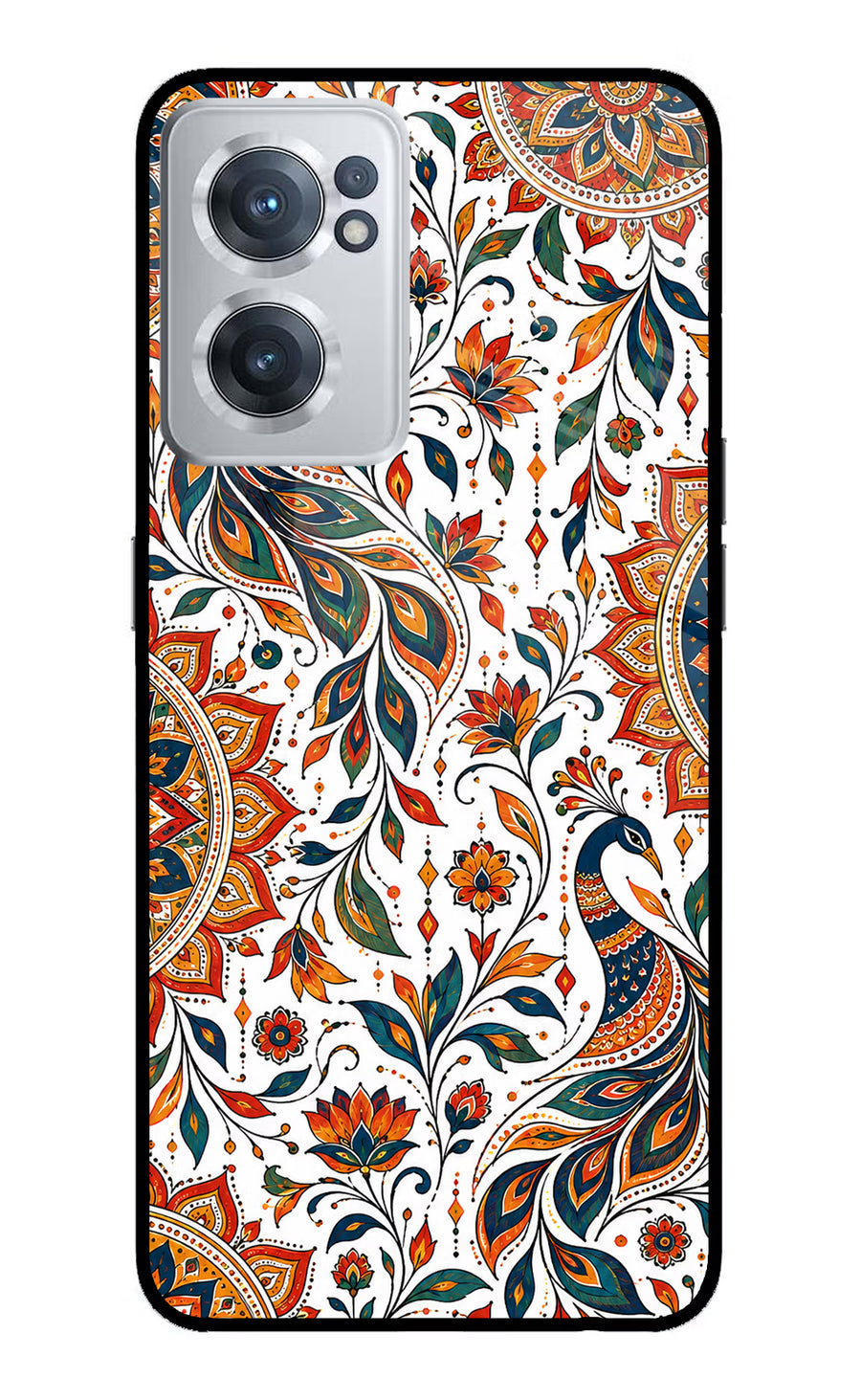 White Mayura OnePlus Nord CE 2 5G Back Cover, Metal case