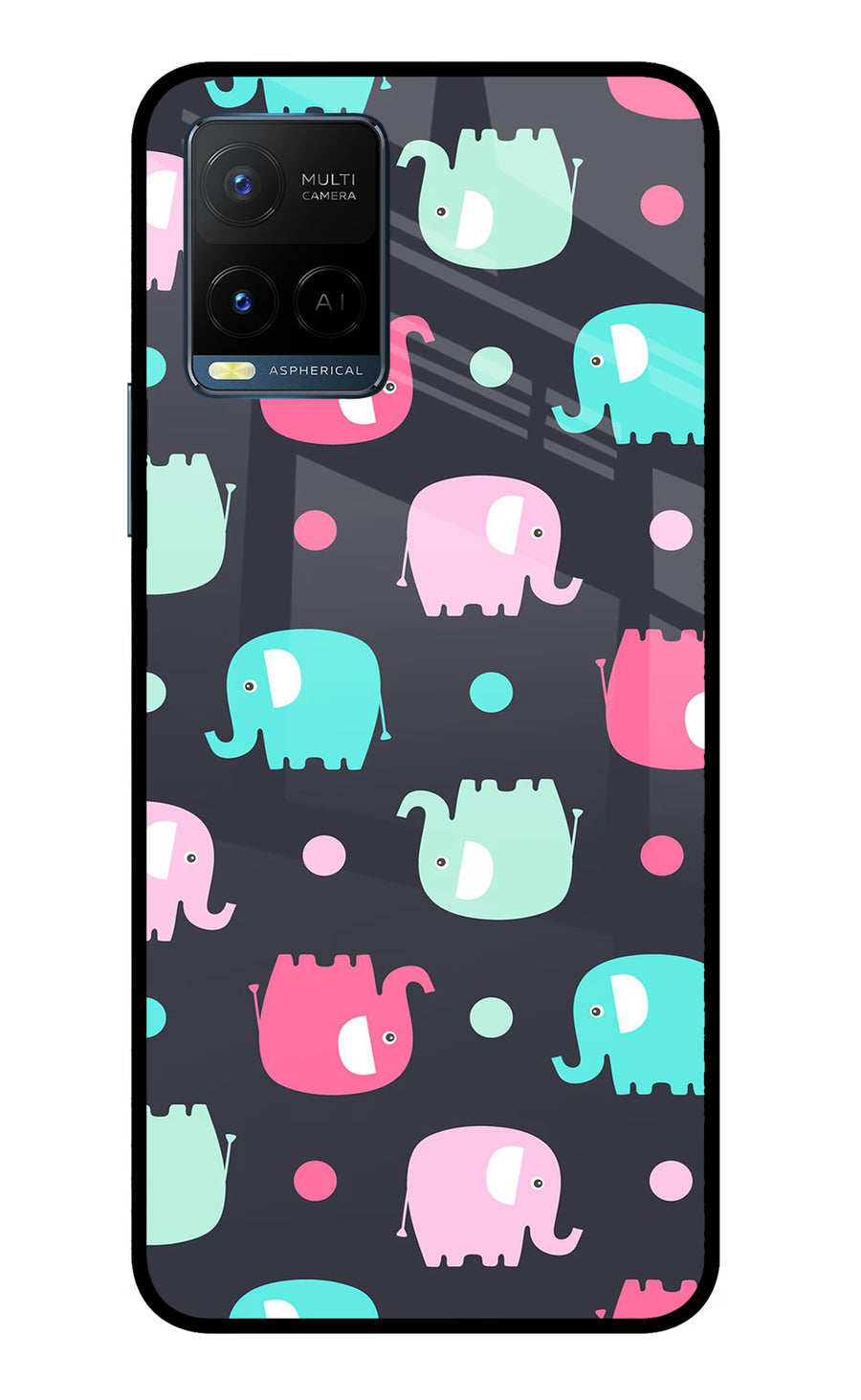 Elephants Vivo Y33T Back Cover, Metal case
