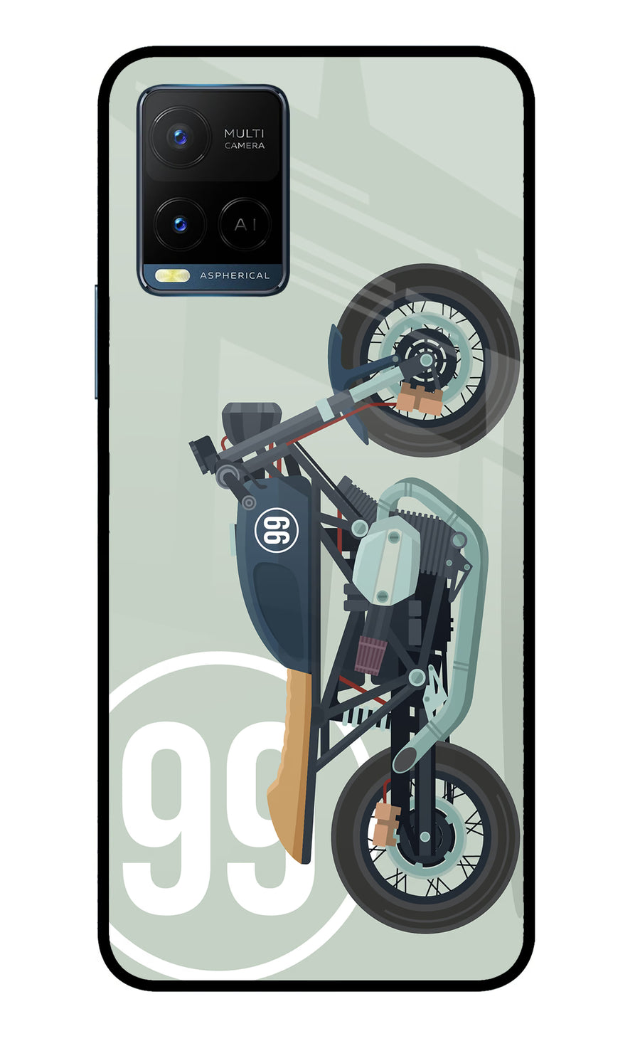 Classic Cafe Racer 99 Vivo Y33T Back Cover, Metal case