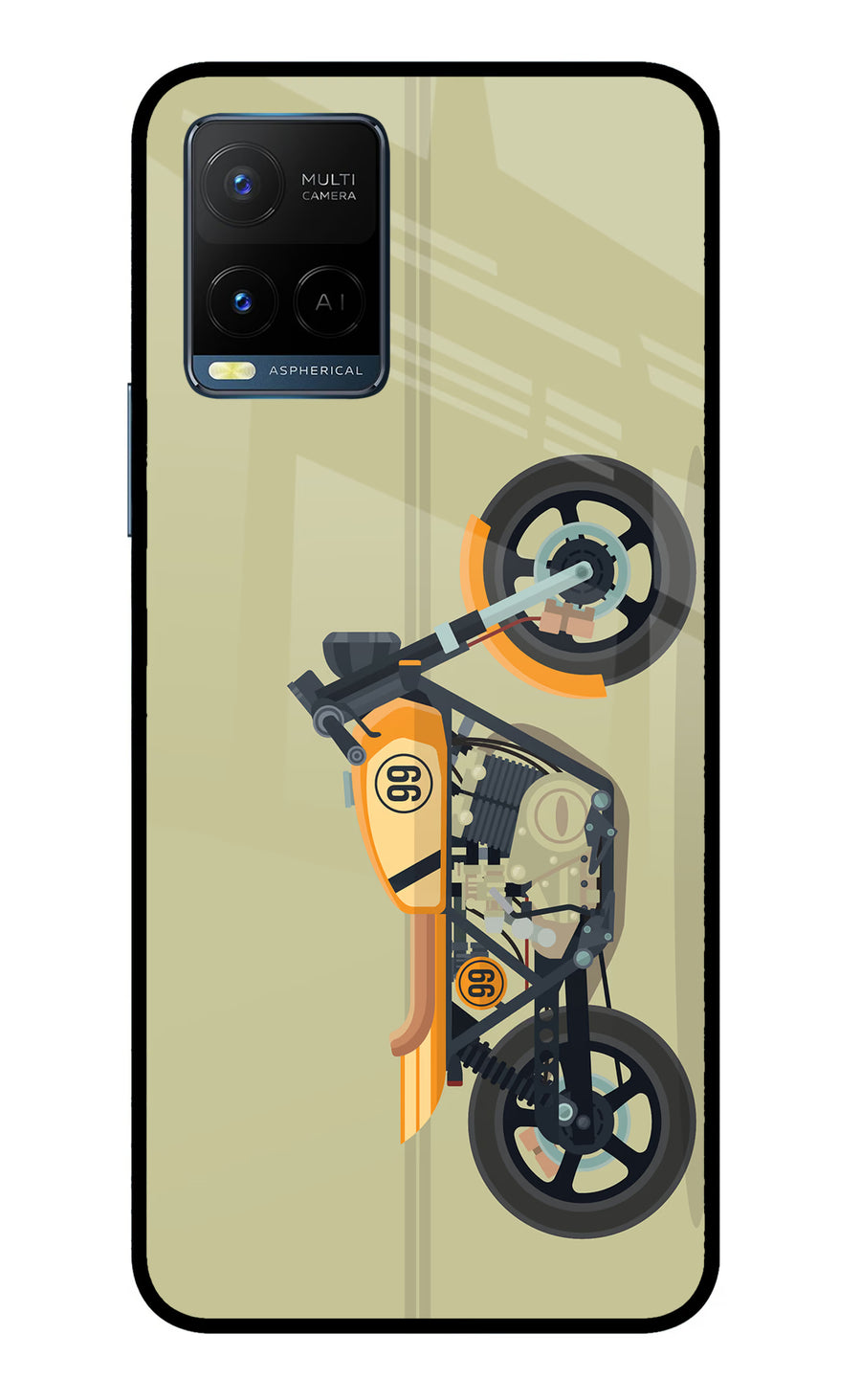 Vertical Speedster Vivo Y33T Back Cover, Metal case
