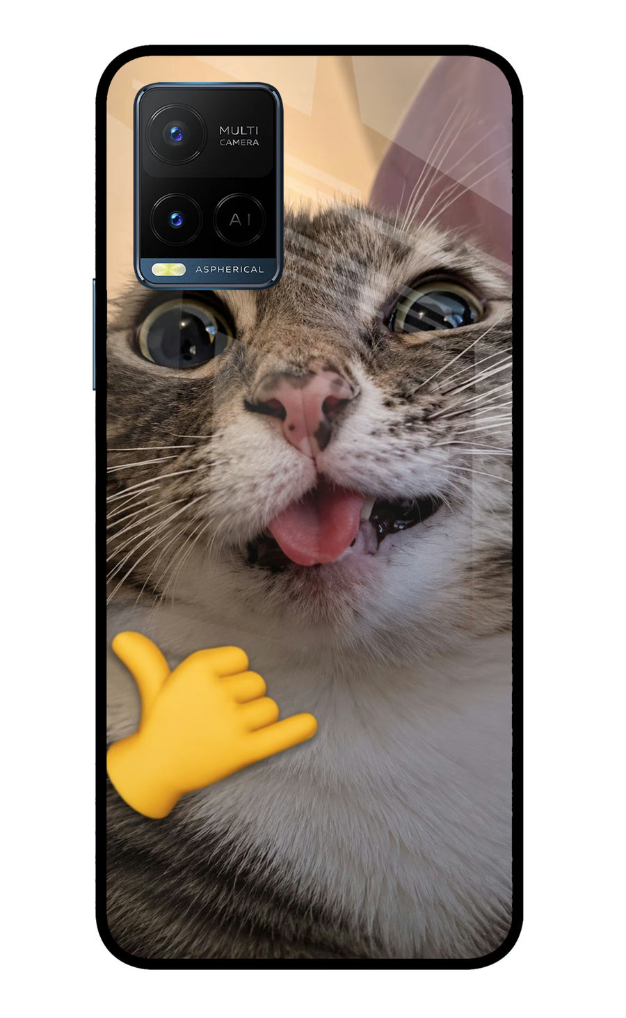 Silly Cat Call Vivo Y33T Back Cover, Metal case