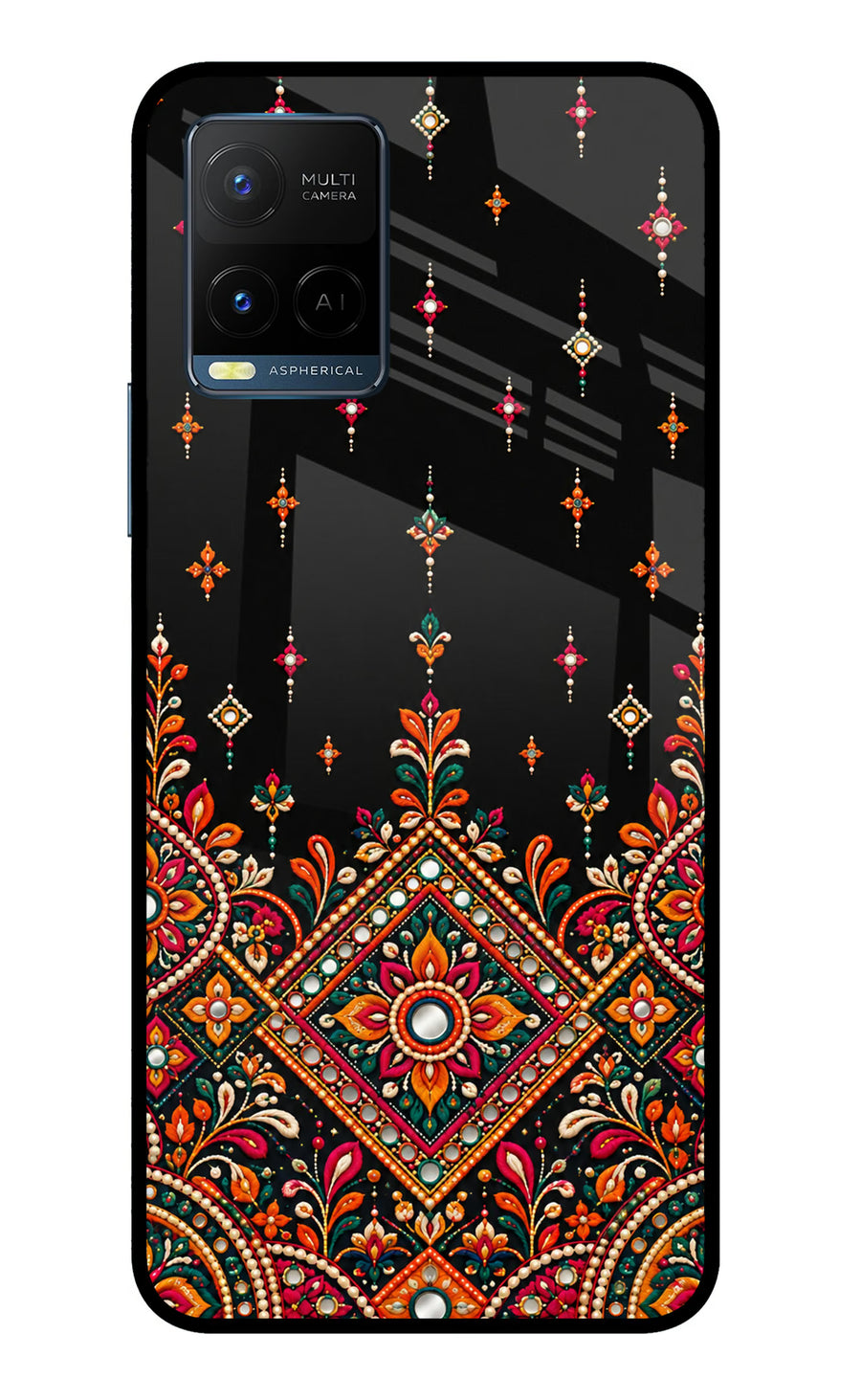 Noir Mehfil Vivo Y33T Back Cover, Metal case