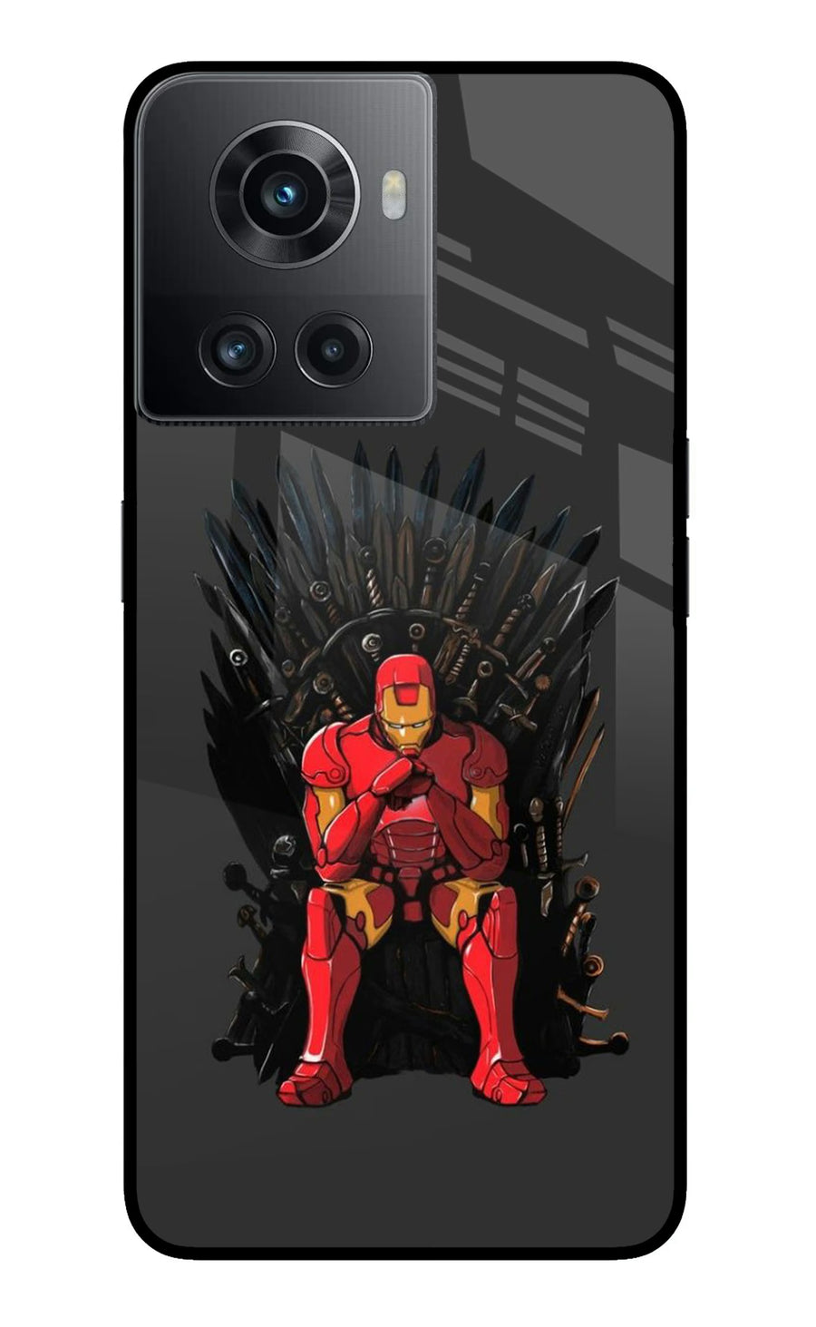 Ironman Throne OnePlus 10R 5G Back Cover, Metal case