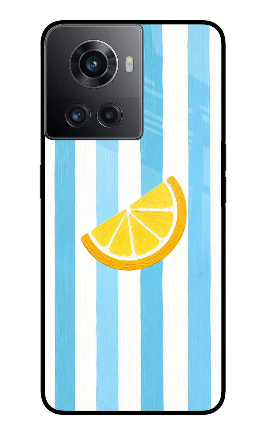 Summer Lemon OnePlus 10R 5G Back Cover, Metal case