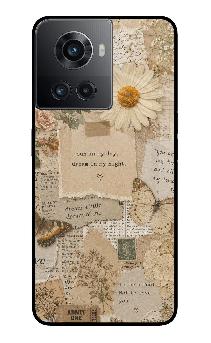 Vintage case OnePlus 10R 5G Back Cover, Metal case