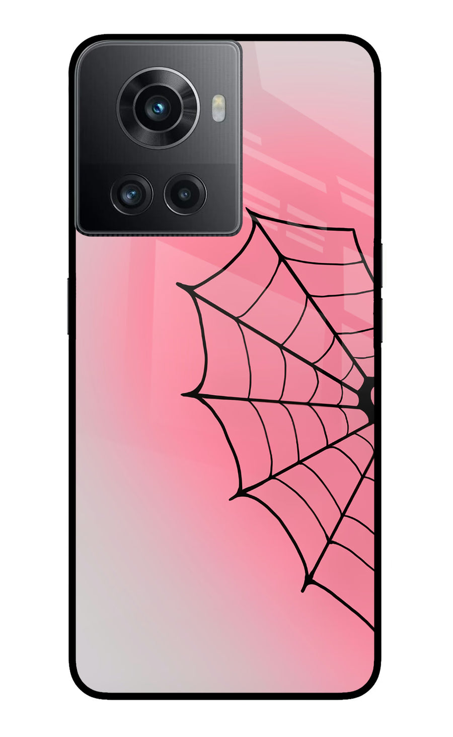 Pink Web OnePlus 10R 5G Back Cover, Metal case
