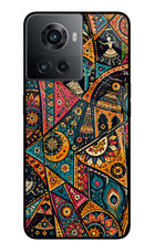 Folk Print OnePlus 10R 5G Metal Case Back Cover by Casekaro