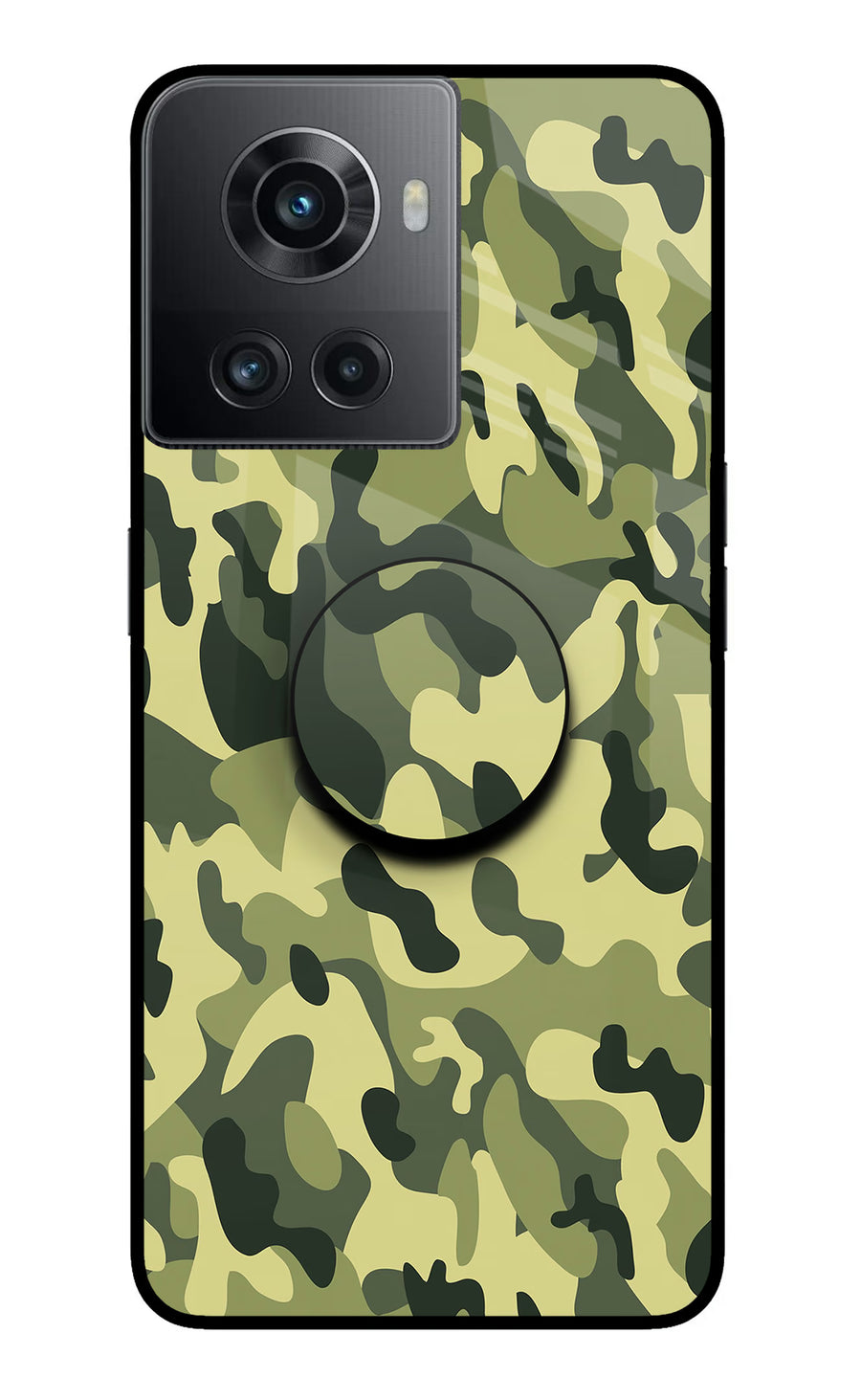 Camouflage OnePlus 10R 5G Pop Case, Metal case