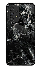 Black Marble Texture Samsung A33 5G Metal Case Back Cover by Casekaro