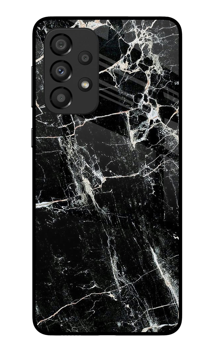 Black Marble Texture Samsung A33 5G Back Cover, Metal case