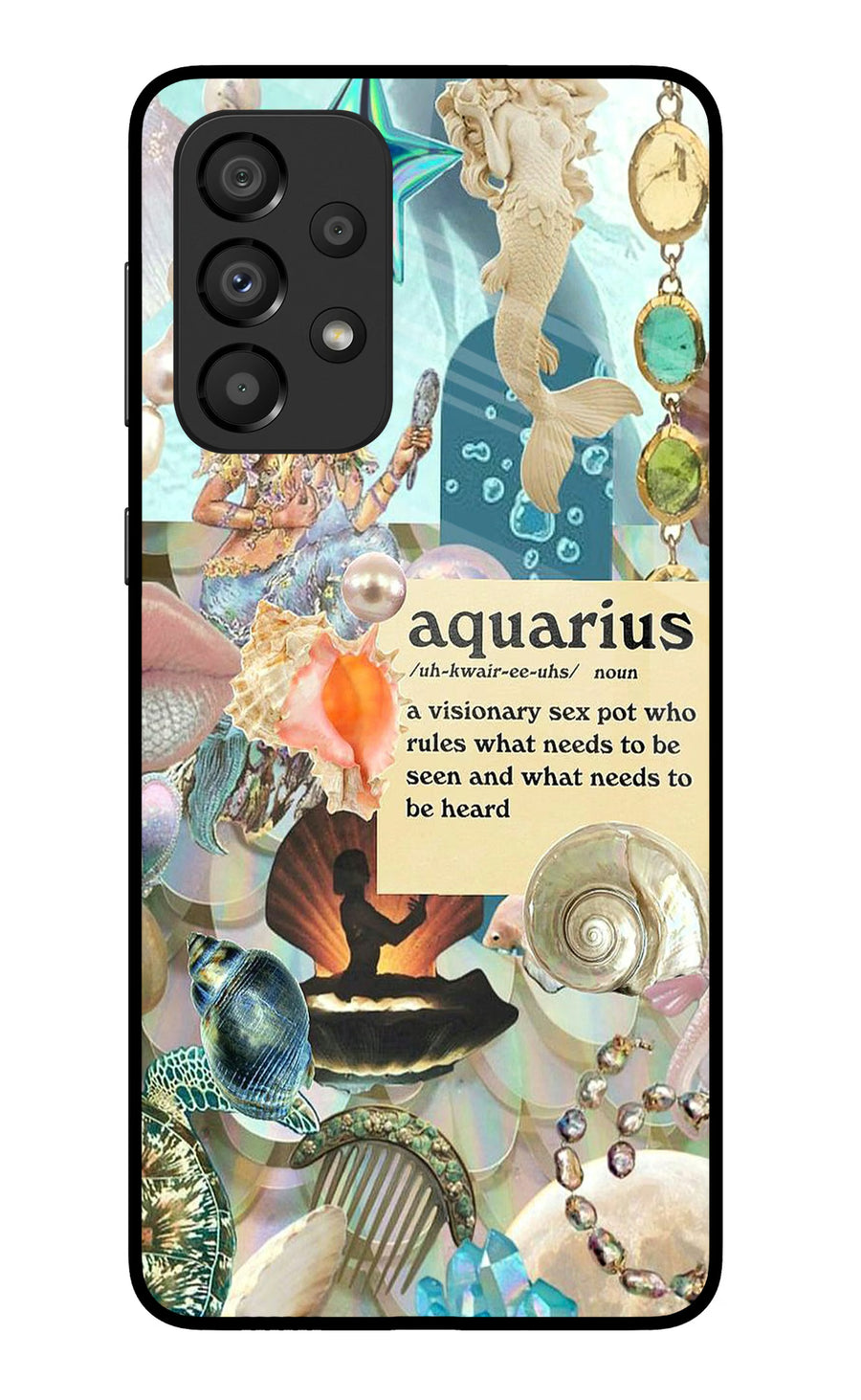 Aquarius Zodiac Samsung A33 5G Back Cover, Metal case