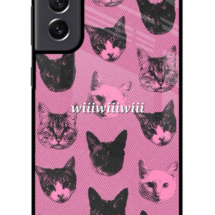 Pink Cats Samsung S21 FE 5G Metal Case Back Cover by Casekaro