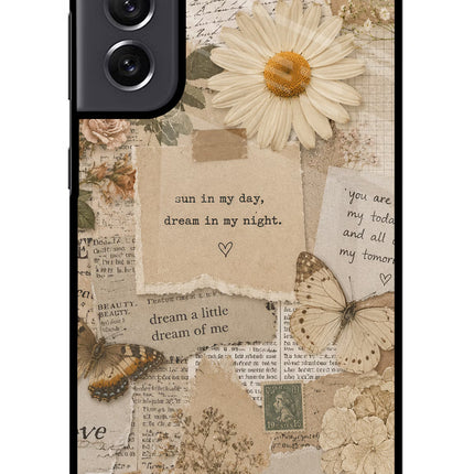 Vintage case Samsung S21 FE 5G Metal Case Back Cover by Casekaro