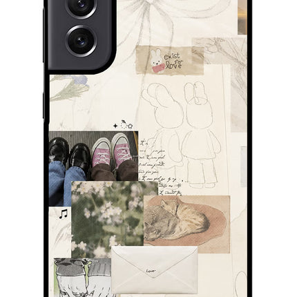 Soft Aesthetic Samsung S21 FE 5G Metal Case Back Cover by Casekaro