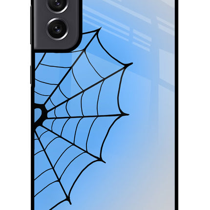 Blue Web Samsung S21 FE 5G Metal Case Back Cover by Casekaro