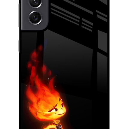 Ember Flame Samsung S21 FE 5G Metal Case Back Cover by Casekaro