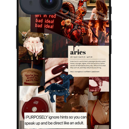 Zodiac Aries iPhone 14 Metal Case Back Cover by Casekaro