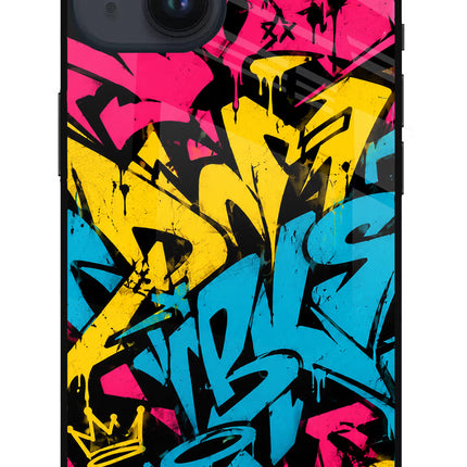 Graffiti Vibe iPhone 14 Metal Case Back Cover by Casekaro