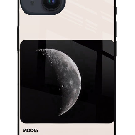 Moon Phase iPhone 14 Metal Case Back Cover by Casekaro