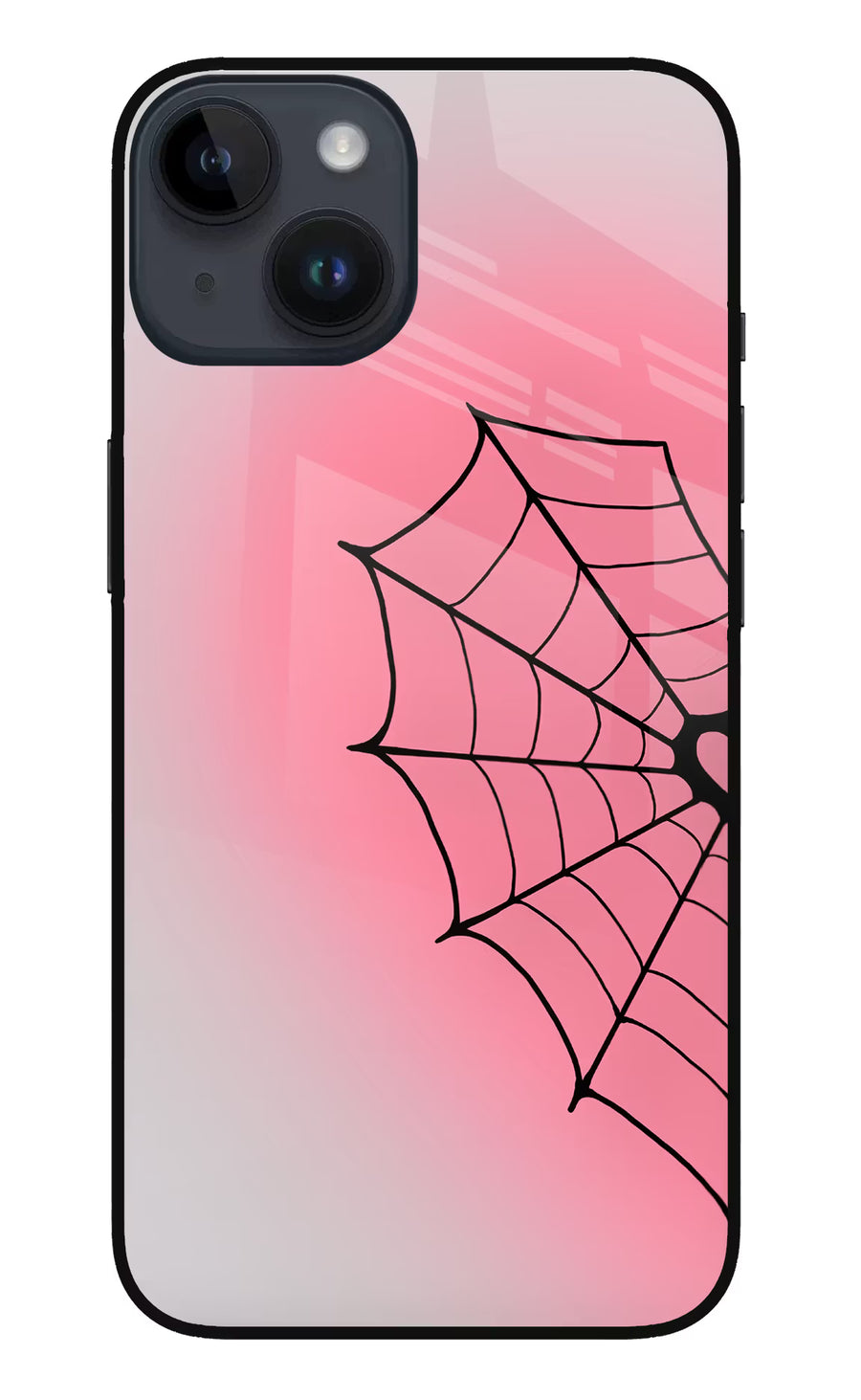 Pink Web iPhone 14 Back Cover, Metal case