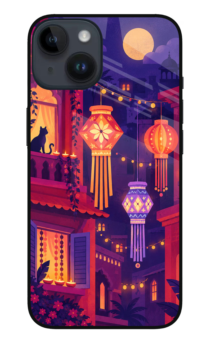 Lantern Lane iPhone 14 Back Cover, Metal case