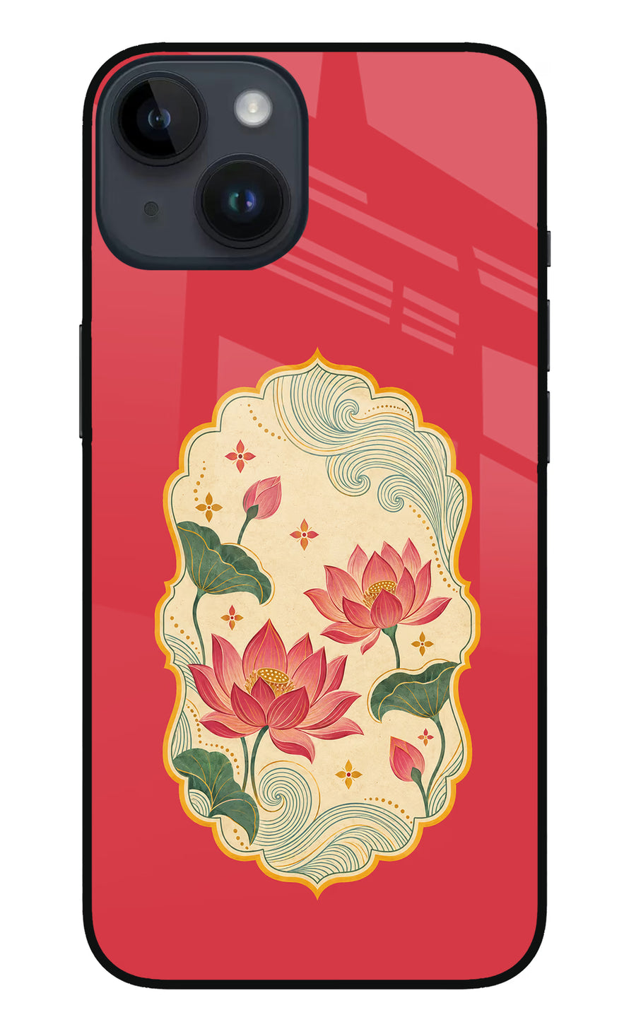 Pink Lotus iPhone 14 Back Cover, Metal case
