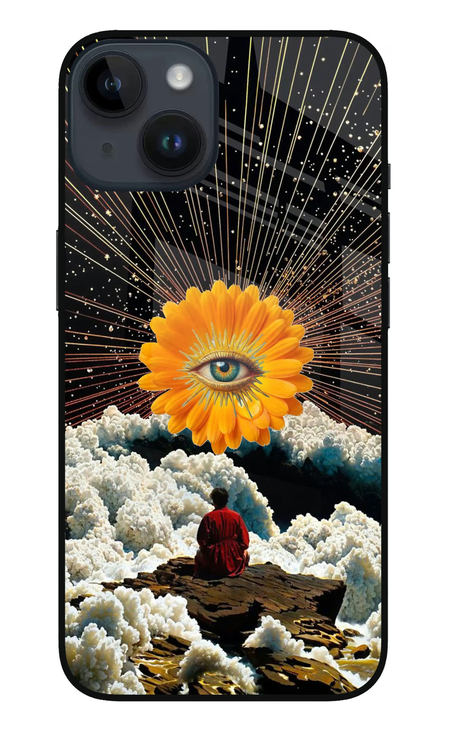 Cosmic Flower iPhone 14 Back Cover, Metal case
