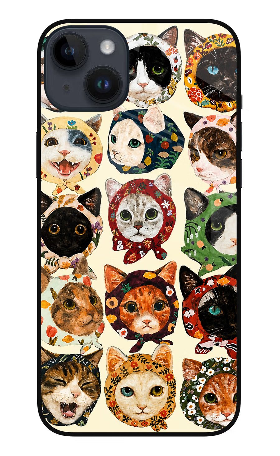 Cool Cat iPhone 14 Plus Back Cover, Metal case