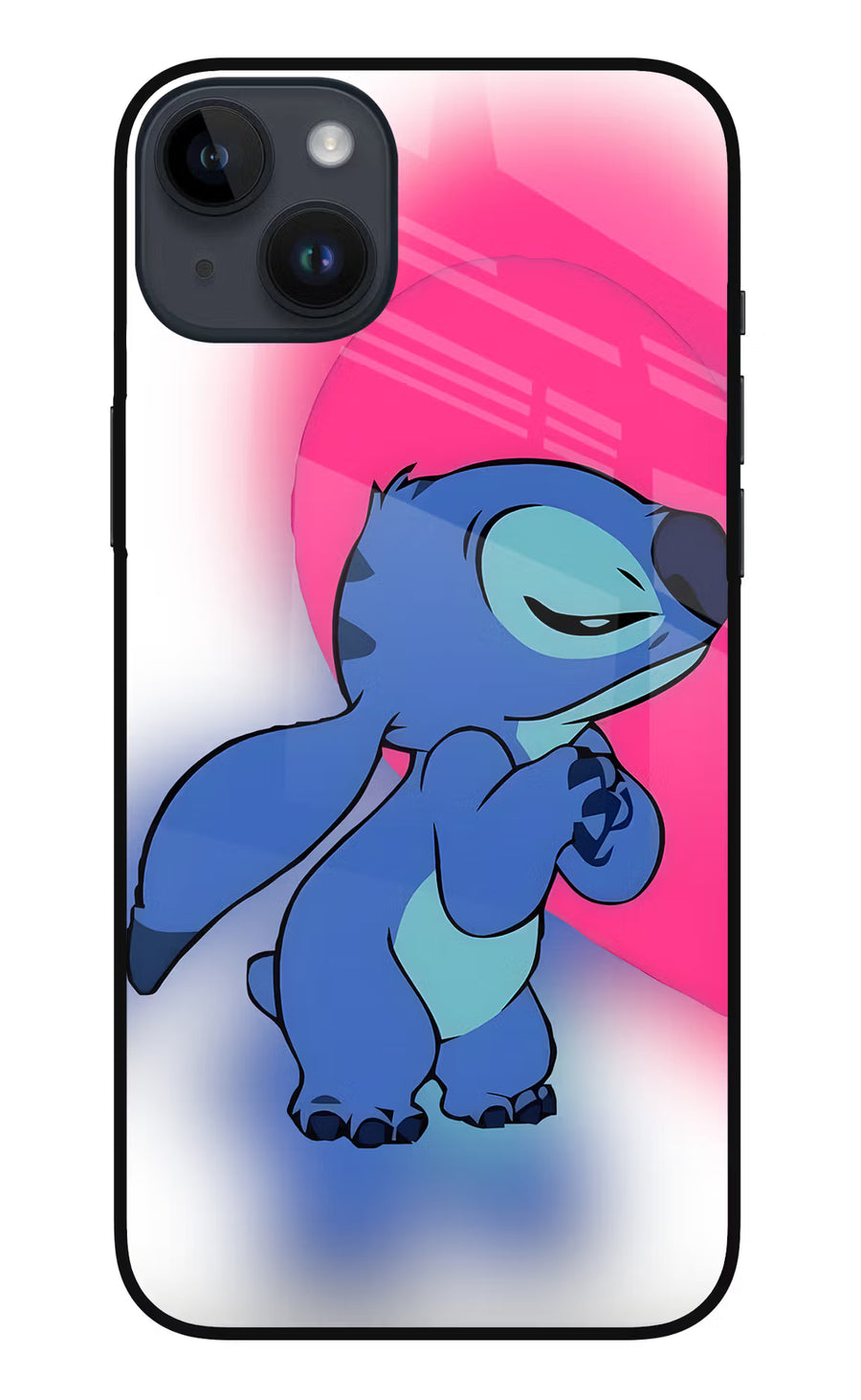 Stitch Hug iPhone 14 Plus Back Cover, Metal case