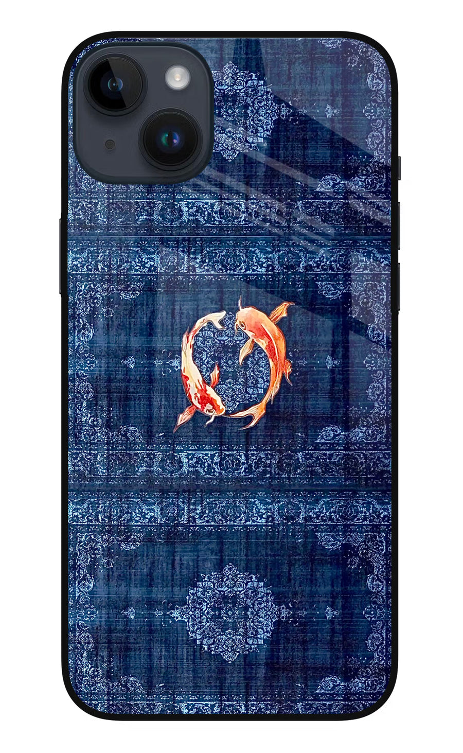 Koi Blue iPhone 14 Plus Back Cover, Metal case