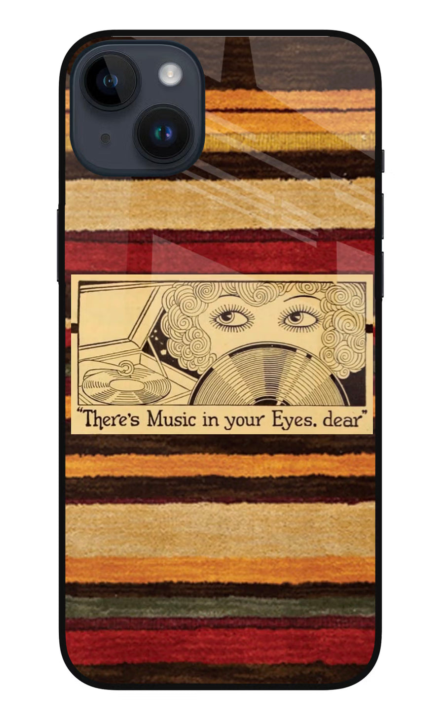 Vinyl Stripes iPhone 14 Plus Back Cover, Metal case