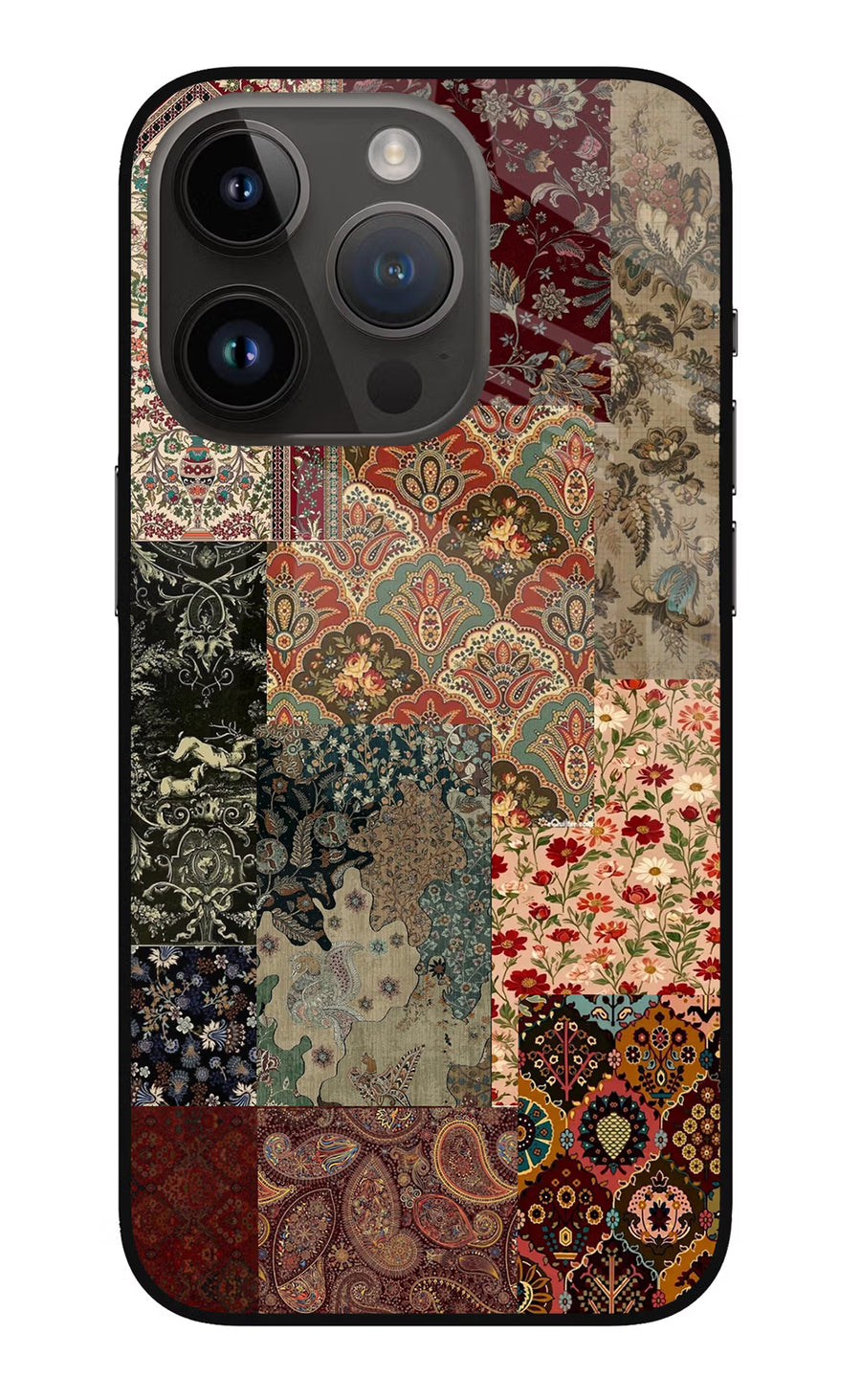 Desi Print iPhone 14 Pro Back Cover, Metal case