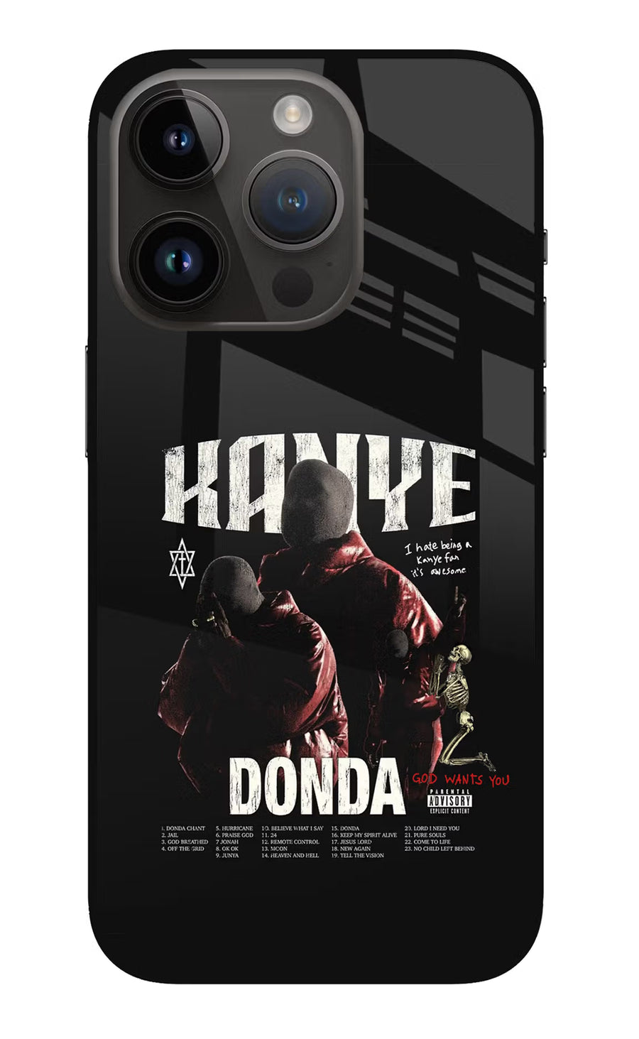 Donda Kanye West iPhone 14 Pro Back Cover, Metal case