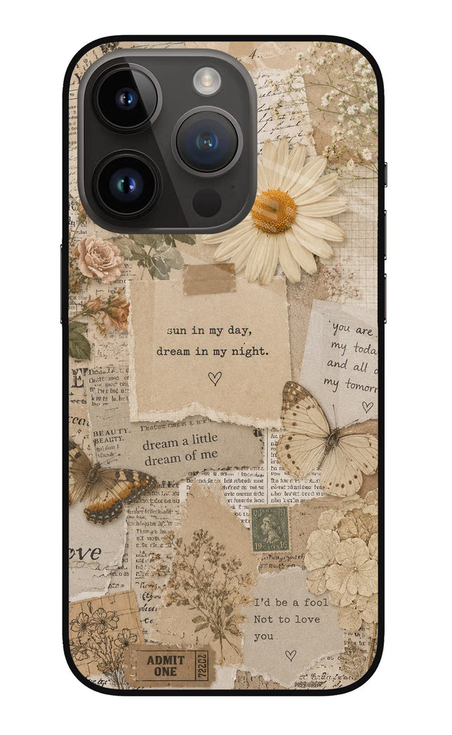 Vintage case iPhone 14 Pro Metal Case Back Cover by Casekaro