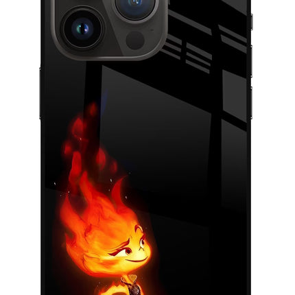 Ember Flame iPhone 14 Pro Metal Case Back Cover by Casekaro