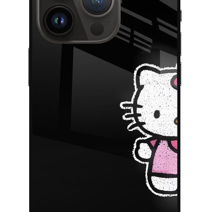 Kitty Charm iPhone 14 Pro Metal Case Back Cover by Casekaro