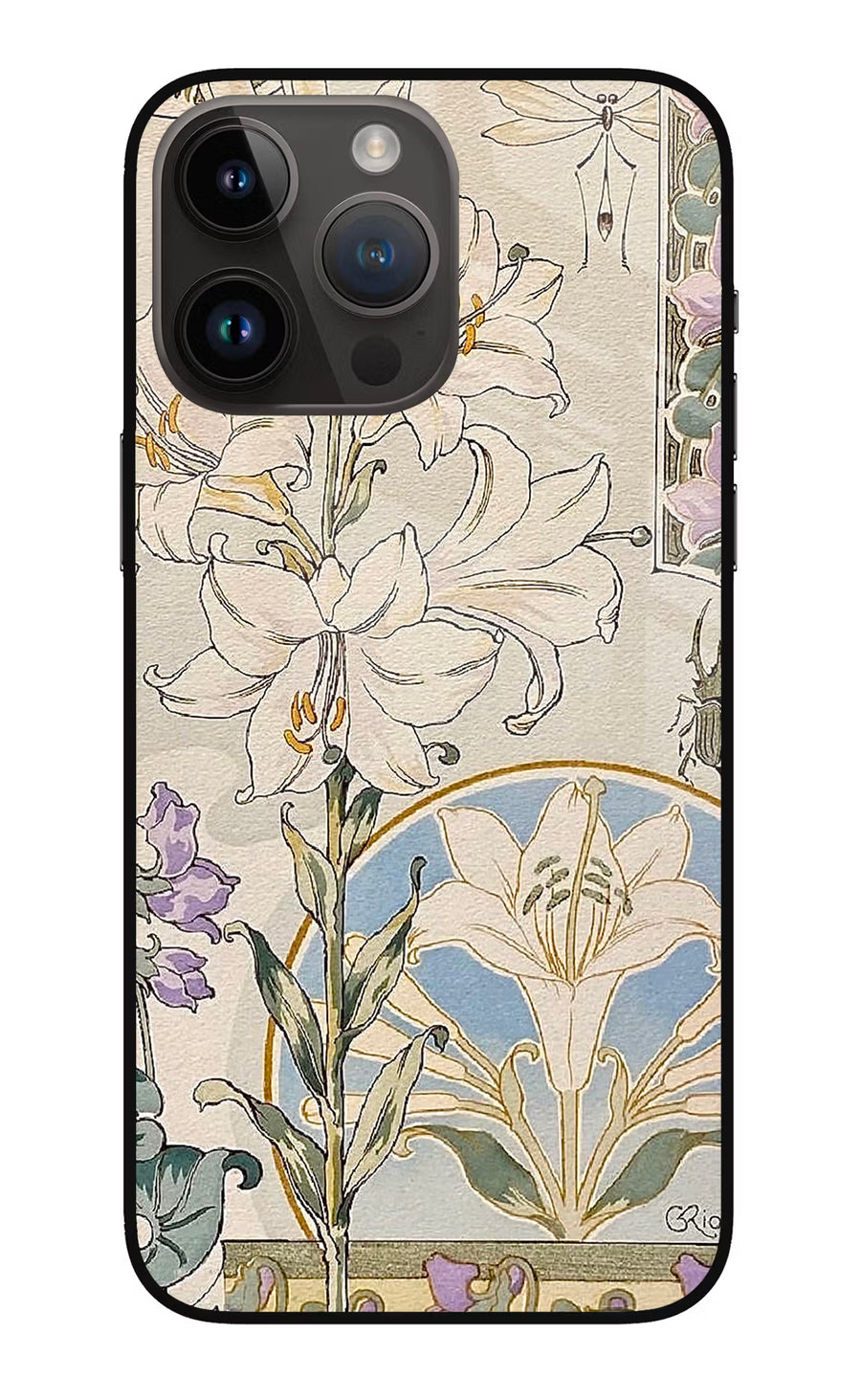 White Lily iPhone 14 Pro Max Back Cover, Metal case