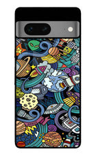 Space Abstract Google Pixel 7 Metal Case Back Cover by Casekaro