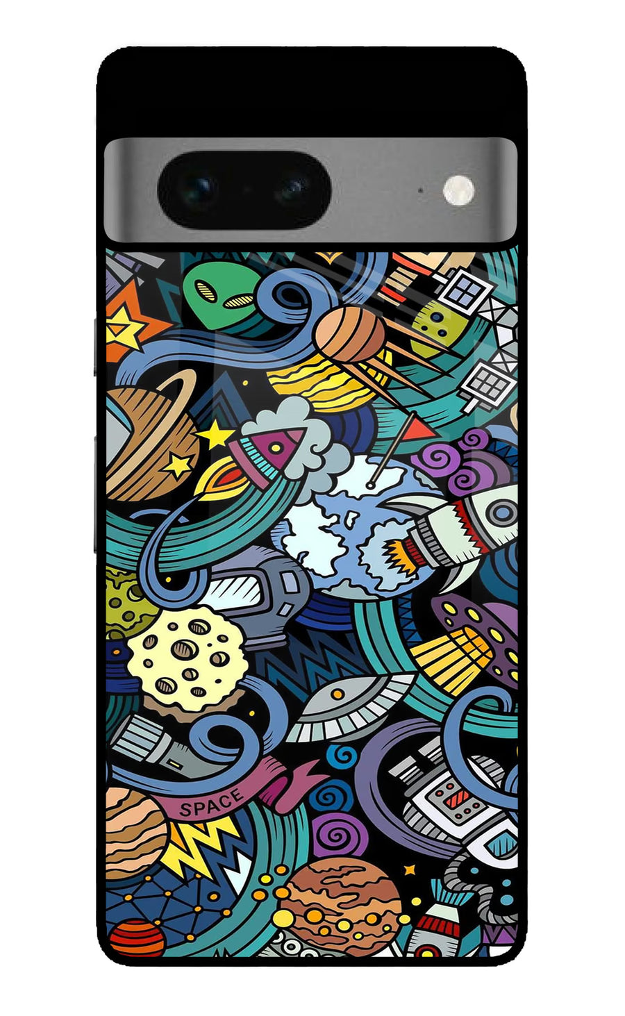 Space Abstract Google Pixel 7 Back Cover, Metal case