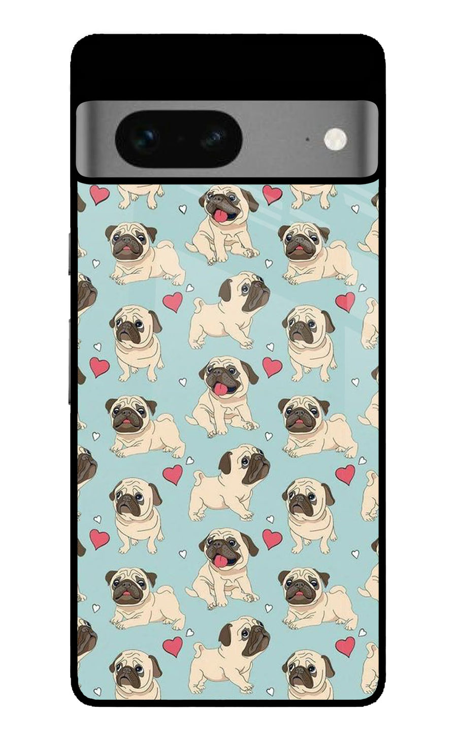 Pug Dog Google Pixel 7 Back Cover, Metal case