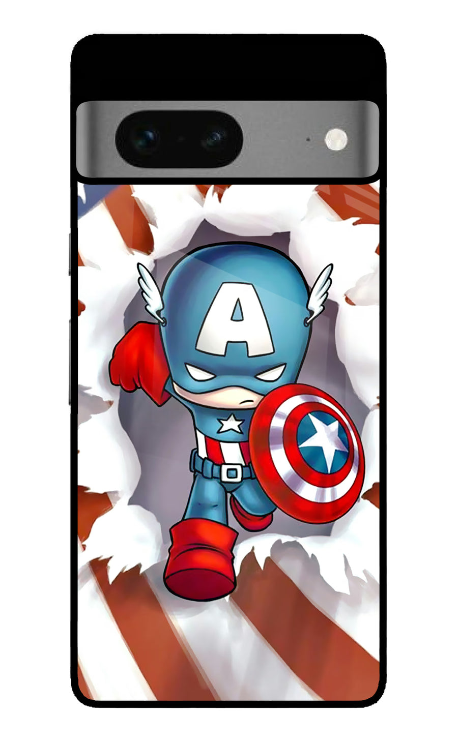 Captain America Google Pixel 7 Back Cover, Metal case