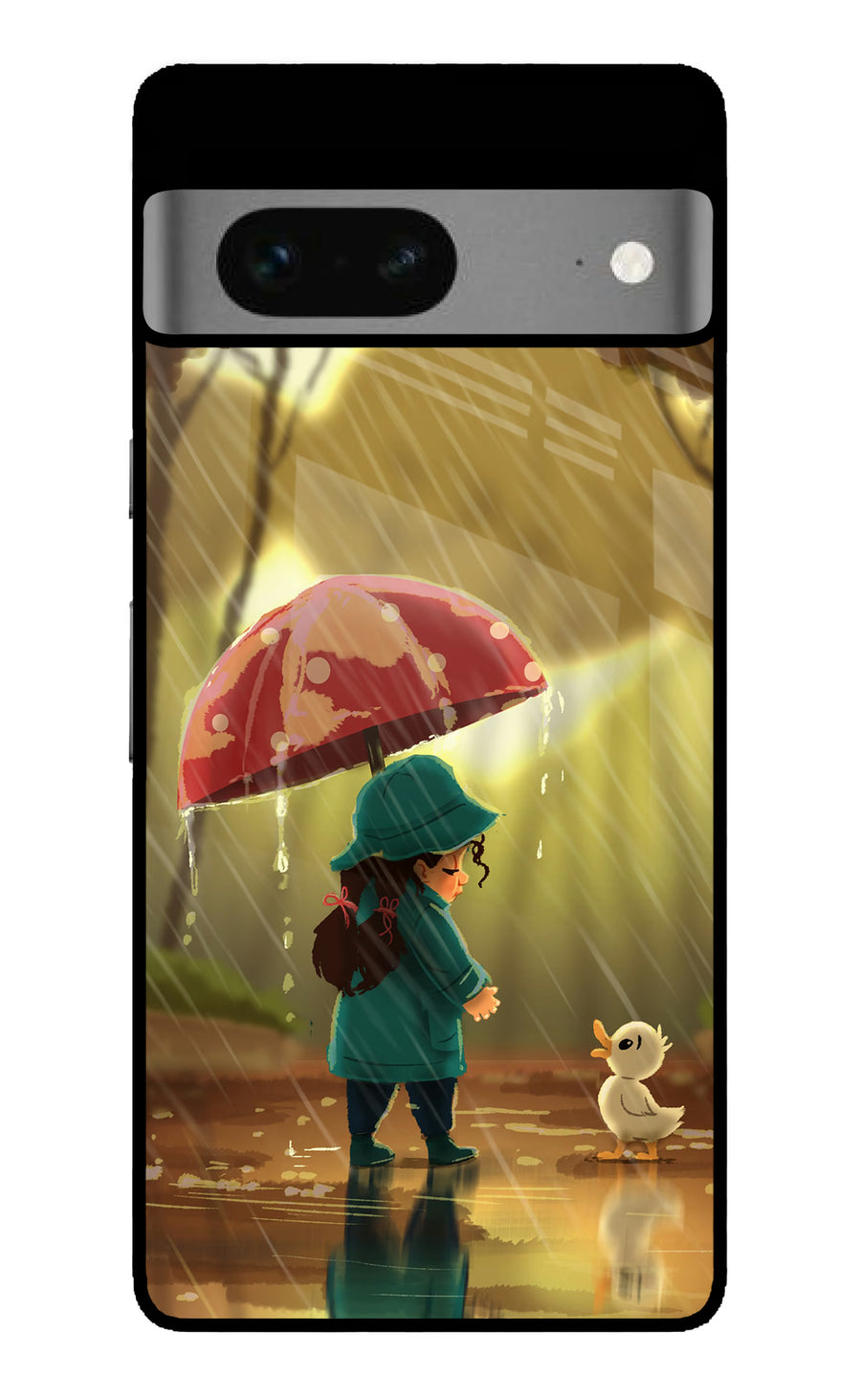 Rainy Day Google Pixel 7 Back Cover, Metal case