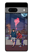 Chilling Couple Google Pixel 7 Metal Case Back Cover by Casekaro
