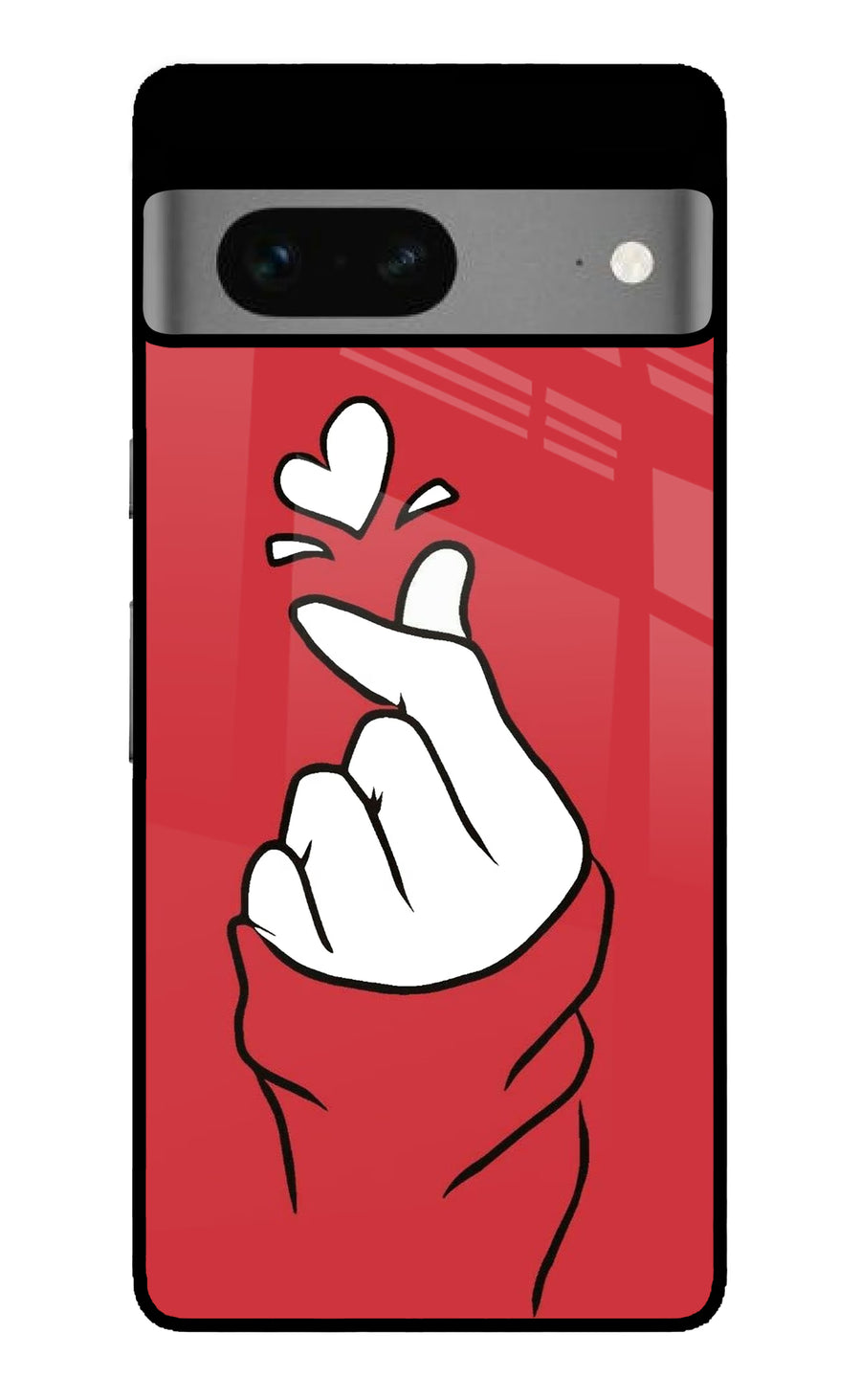 Korean Love Sign Google Pixel 7 Back Cover, Metal case