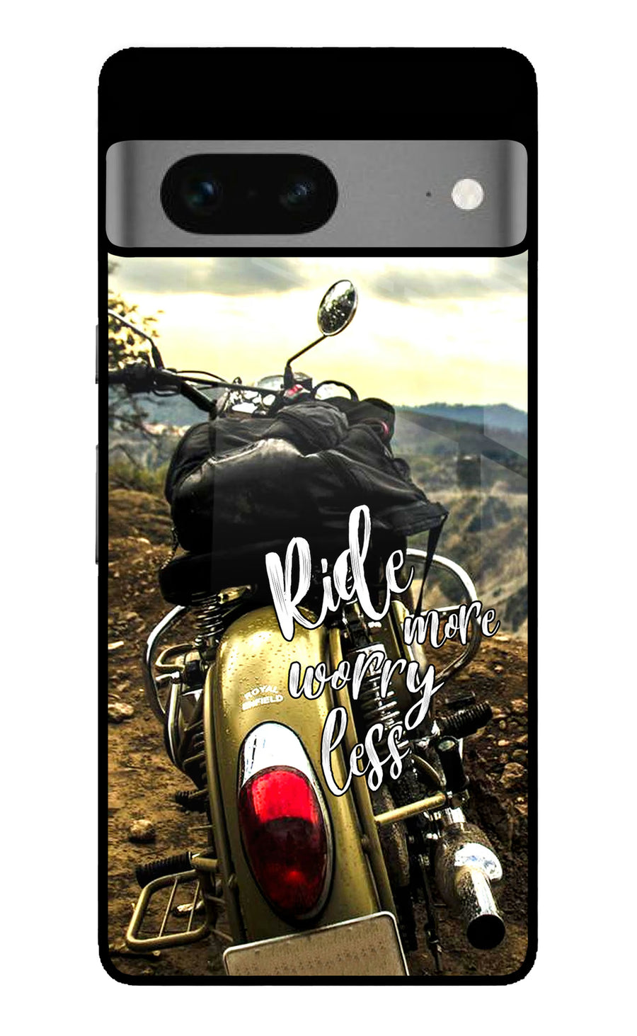 Ride More Worry Less Google Pixel 7 Back Cover, Metal case