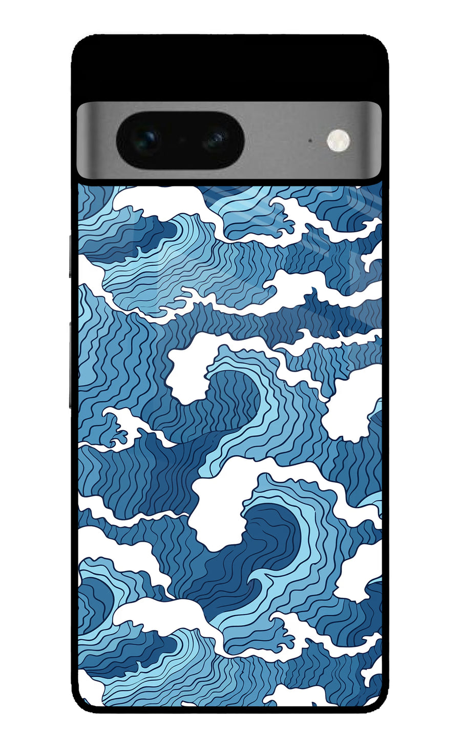 Blue Waves Google Pixel 7 Back Cover, Metal case